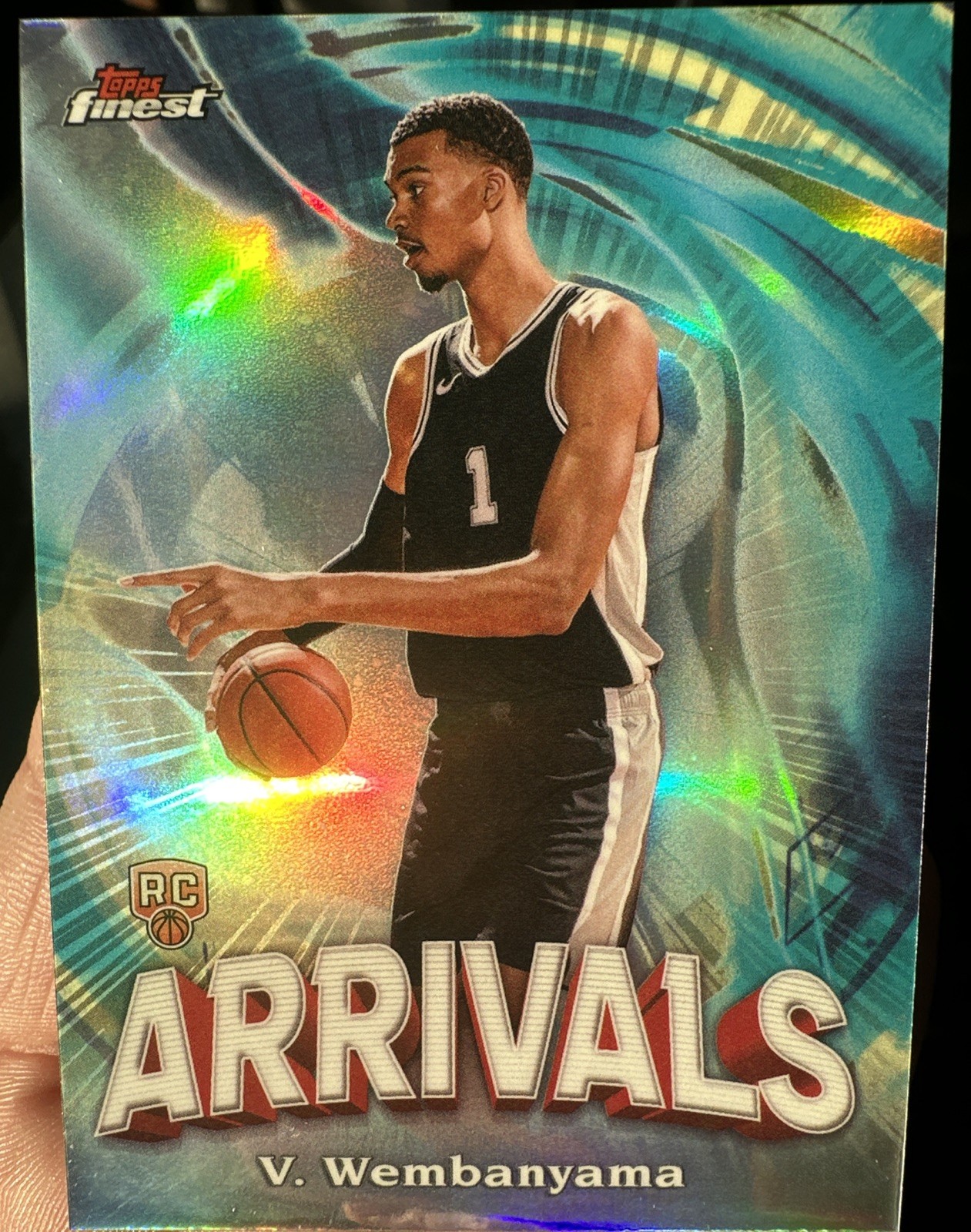 2023-24 Topps Finest - Arrivals Victor Wembanyama #A-6 Refractor (RC)