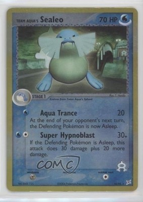 Team Aqua's Sealeo Reverse Foil Pokemon EX Magma vs Aqua #16 2004