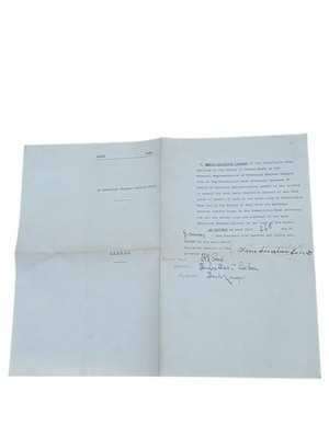 Antike Urkunde mehrere Seiten 1931 Datum gestempelt #13