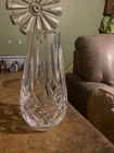 Vintage Waterford crystal  Crosscut & Fluted 9" vase, Signed.
