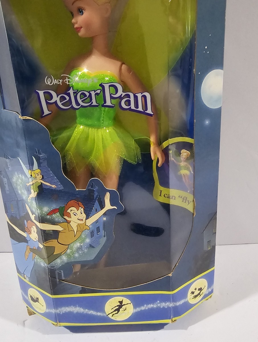 1997 Disney Flying Tinker Bell Doll Peter Pan Mattel 19298 for