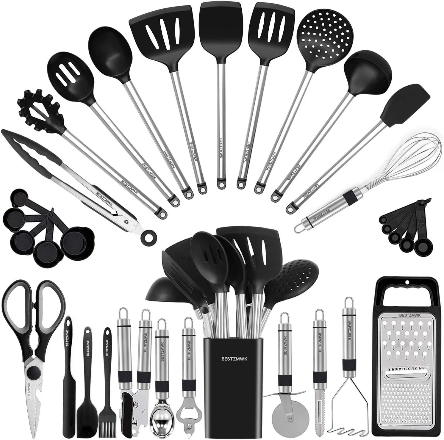 Kitchen Utensil Set Silicone Cooking Utensils 33 Piece Nonstick Cookware Tools