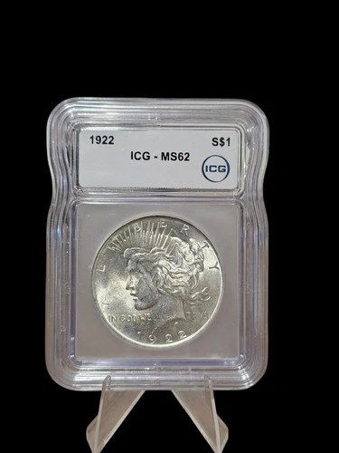 1922 ICG MS62 PEACE DOLLAR