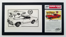 1971 1972 1973 MERCURY COUGAR One Off Original SUPER FORD MAGAZINE Art Board