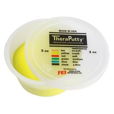 CanDo TheraPutty Therapy Putty Yellow Color X-Soft Therapy Exercise Putty, 3 oz.