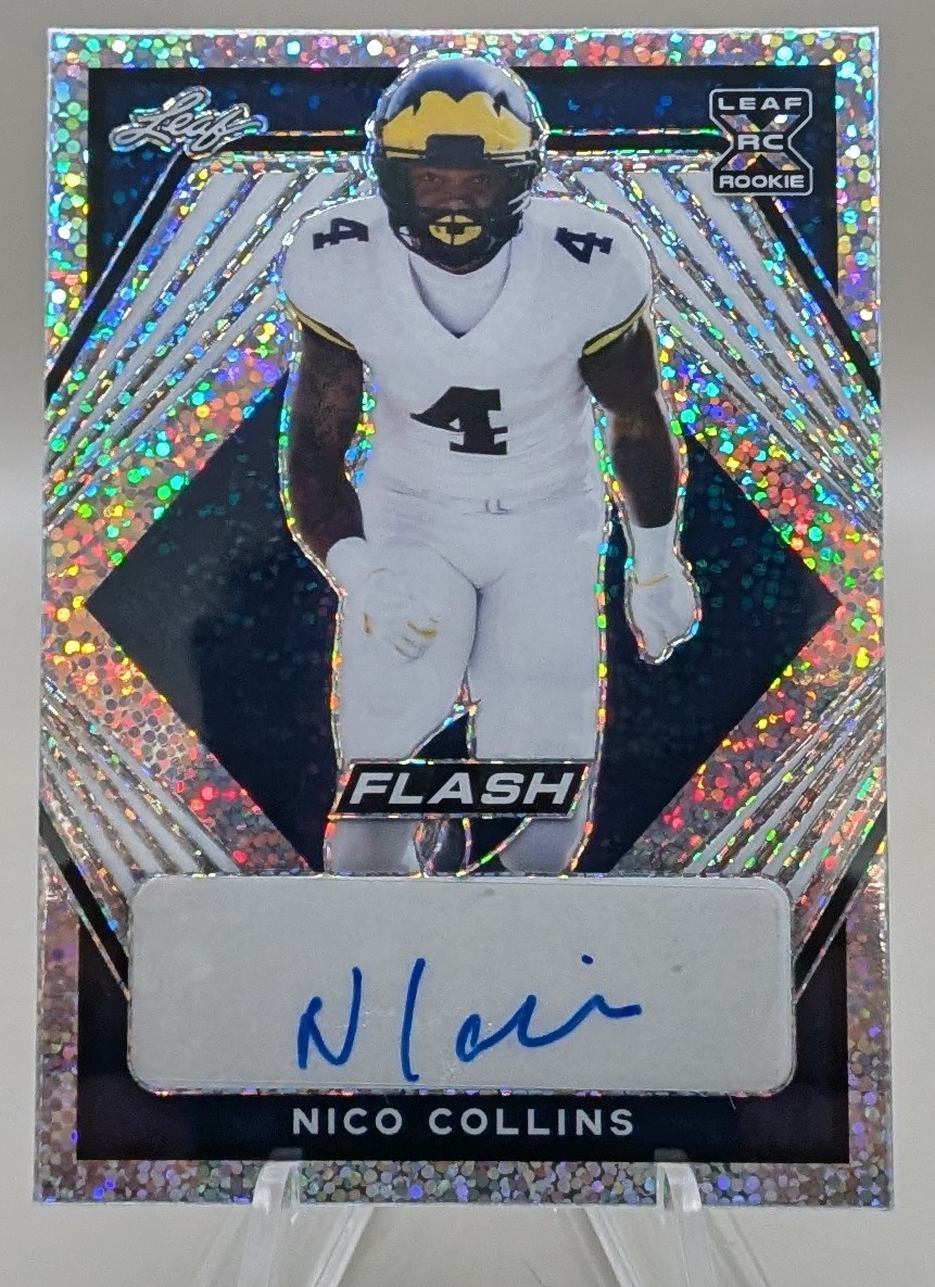 Nico Collins Leaf Signature Autographs #BANC1 Blue