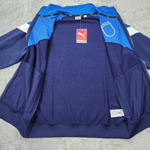 Italy Soccer Track Jacket Mens Large FIGC Puma Football Full Zip Training - Picture 9 of 15