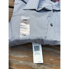 Van Heusen Men&rsquo;s Shirt 18.5 34/35 Gray Mist Slim Fit Stretch Flex Collar NWT