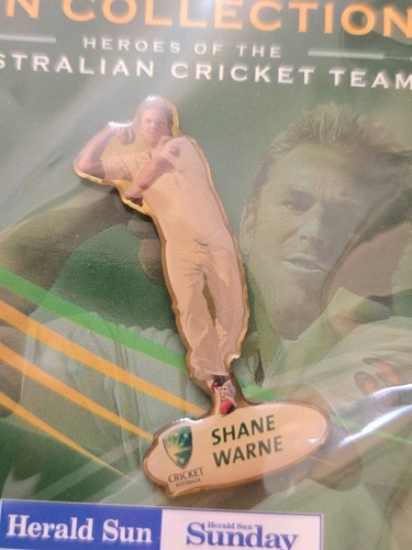 Shane Warne Ashes Action Pin, Cricket Herald Sun. C - Picture 2 of 3