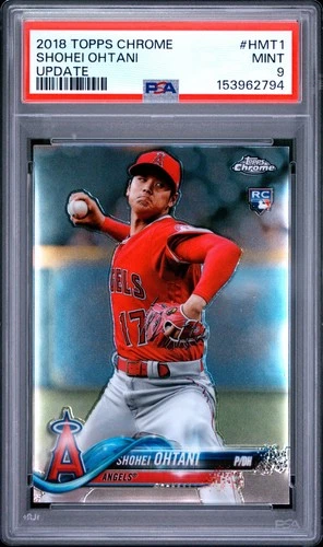 153962794 Shohei Ohtani 2018 Topps Chrome Update #HMT1 Rookie RC PSA 9