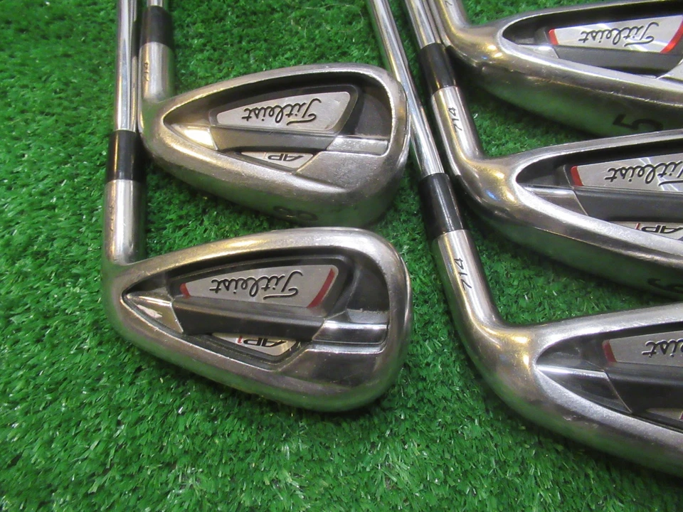 TITLEIST AP1 714 IRON SET 5-PW GOLF CLUBS STIFF STEEL NO 9 IRON USED - Image 3 of 4