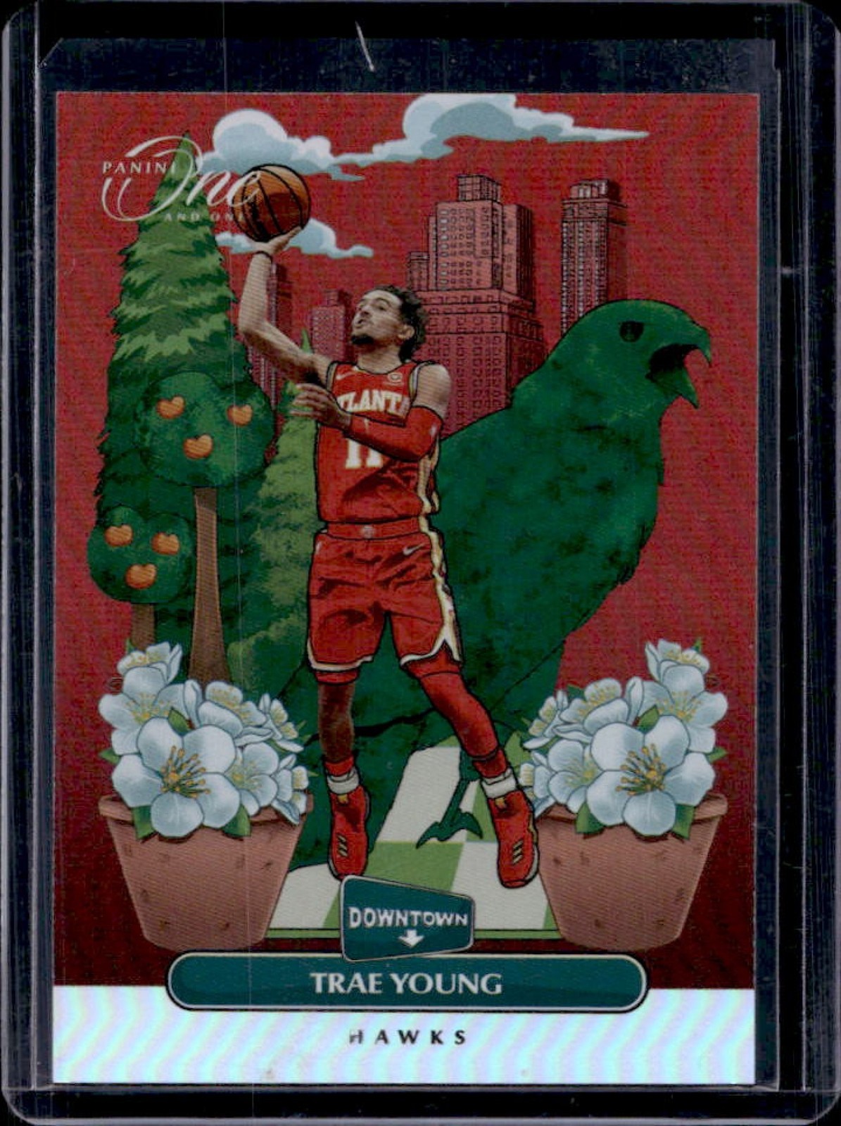 2020-21 Panini One and One Trae Young Downtown SSP #8 Hawks