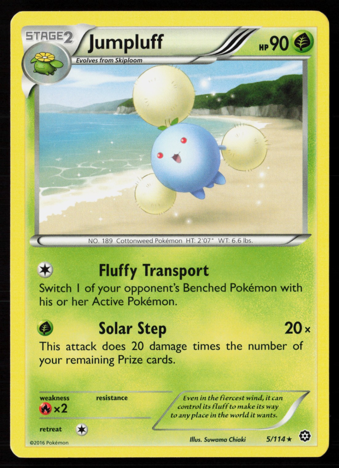 Jumpluff 5/114 Normal Pokemon TCG XY - Steam Siege LP