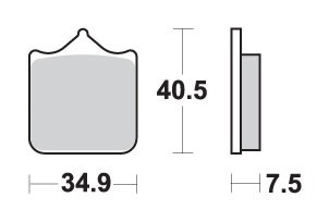 SBS 762DC Front Motorcycle Dual Carbon Racing Brake Pads (TRACK USE ONLY) - Image 2