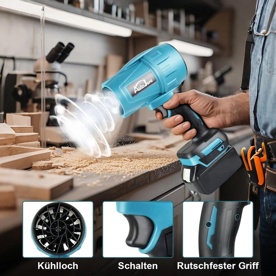 For Makita 18V Turbo Blower Cordless Blower Blower 30000RPM Mini Turbo Air Blower - Image 2 of 4