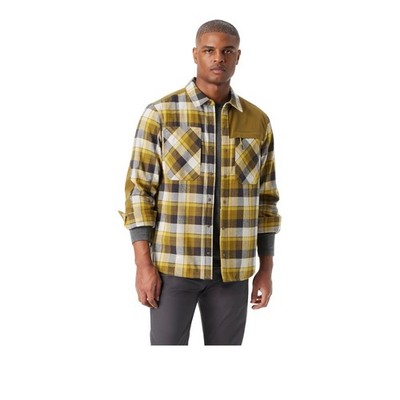 BASS OUTDOOR Men's Heavy Weight Snap Front Shacket with Elbow Size L # H500-D