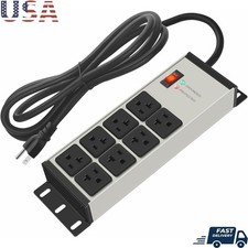 Heavy Duty Power Strip Surge Protector 20AMP 8 Outlets 12 Gauge Multiple Outlets