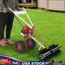 4-Stroke Hand Push Sweeping Machine Lawn Brush Sweeper Lawn Cleaning Sweeper