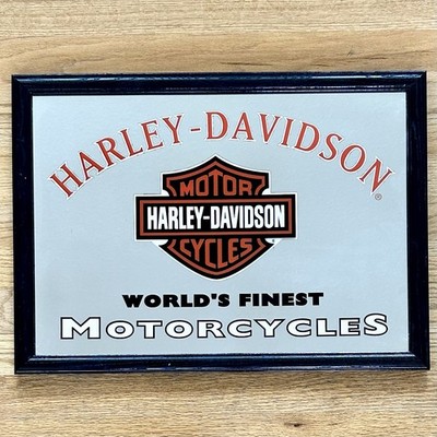 Vintage Harley-Davidson Bar Mirror Man Cave Decor Worlds Finest 21.5  x 15  NICE