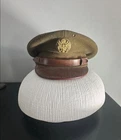 ORIGINAL WWII WW2 US Army Military Officer Visor Cap Hat 7 1/4