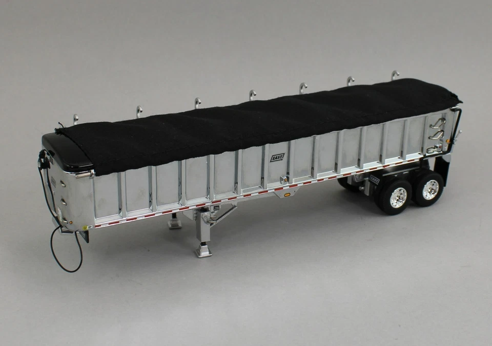 2025 DCP 1:64 *ORANGE* Chevrolet Bison Day Cab w/East Chrome End Dump Trailer - Image 4 of 4