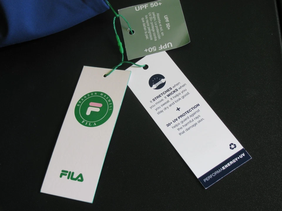 Fila X Brandon Maxwell 2pc Tennis Dress XL Blue w Green Pleated Insert & Shorts - Image 3 of 4