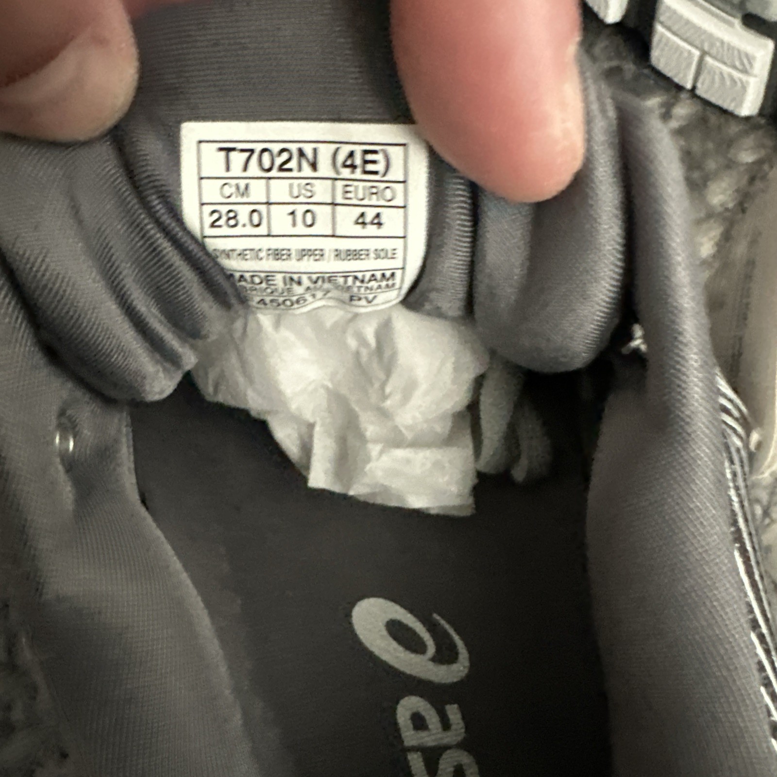 ASICS Gel Nimbus 19 4Running Shoes Mens Size 10 USA WIDE Carbon/White/Silver thumbnail 7