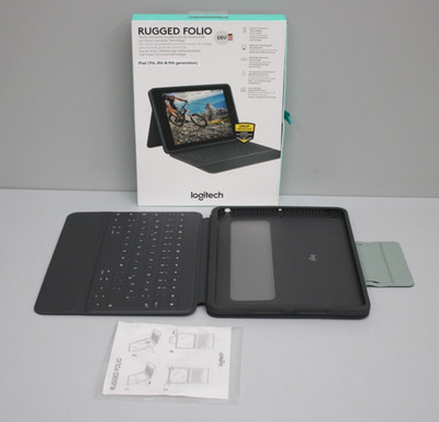 Logitech Rugged Folio Flache & leichte sturzdämpfende Tastaturhülle QWERTZ DE