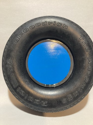 VINTAGE GOODRICH TIRES ADVERTISING ASHTRAY - RUBBER TIRE - GLASS INSERT ASHTRAY - Picture 4 of 5