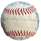 1985 Detroit Tigers Team Autographed Baseball Morris Trammell Whitaker Sparky