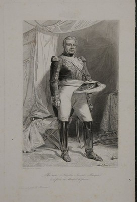 Nicolas Joseph, Marquis Maison (1771-1840) Stahlstich von Leclerc ca. 1840