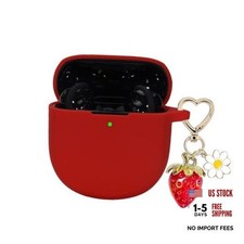 Case for Bose QuietComfort Earbuds II 2022 New Bose QuietComfort Ultra Red