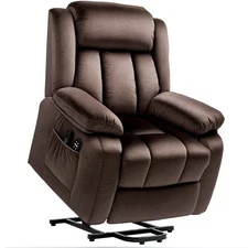 HOMCOM Power Lift Recliner Chair with Massage, Electric Lift Chair, Brown
