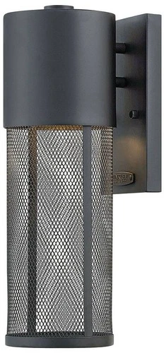 Hinkley Aria 15 1/2" High Black and Steel Mesh Outdoor Wall Light - Picture 1 of 10