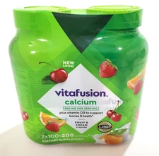 Vitafusion Calcium + D3 Vitamin Gummies, 200 ct. EXP 06/2027