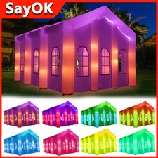 Tenda gazebo gonfiabile 8 * 6 * 5 m tenda festa matrimonio tenda discoteca con luci LED