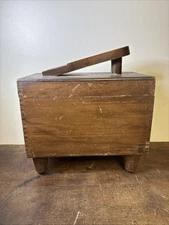 Shoe Valet Hinged Wooden Box Shoe Ramp Handle Finger Joints Vintage Retro Spain