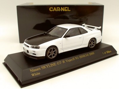 Carnel 1:43 Nissan Skyline GT-R Vspec II N1 BNR34 2000 White CN430001 *NEU&OVP*