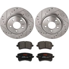 TRW KIT-062924-220 Brake Disc and Pad Kits 2-Wheel Set Rear Sedan for A5 Quattro