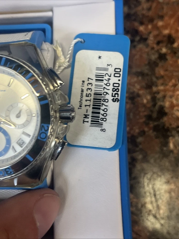 Technomarine TM-115337 Cruise Silver Dial Silicone Chronograph Men's Watch L71 - image 3 of 4