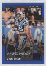 2017 Panini Donruss Press Proof Blue Greg Olsen #47 0u3