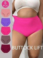 5 Culottes PlaisirLingerie Taille Haute Sans Couture Grande Taille Lot