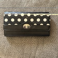 Mundi Black & White Polka Dot Tri-Fold Women ...