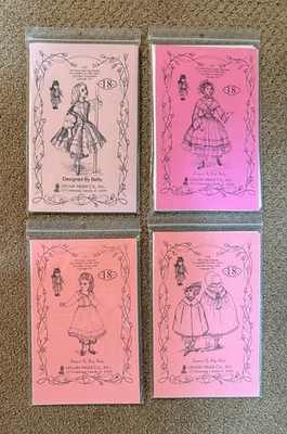 Betty Bailey Historically Accurate (1854) Doll Clothing Patterns for 18'' Dolls