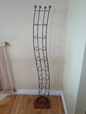 Vintage ATLANTIC Wave CD Storage Tower Steel Wire Rack Holds 110 Compact Disc