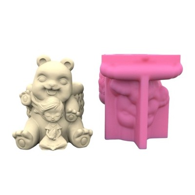 Flower Pot Silicone Mold Bear & Girls Pen Holder Mold for DIY Succulent Planter