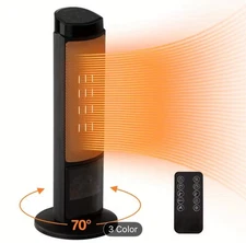 1500W Portable Space Heater for Indoor, 24" Fast Electric Heater, 12 Hour Timer