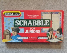 Scrabble For Juniors Spear's Games Board Word Game Vintage 