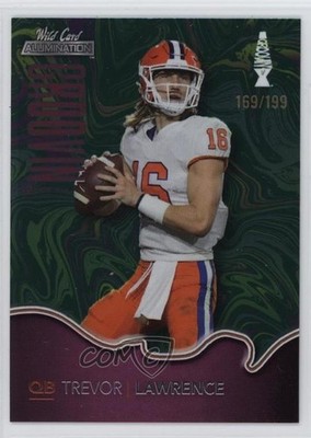 2021 Alumination Green - Pink Nameplate #199 /199 Trevor Lawrence Rookie RC 0u1n