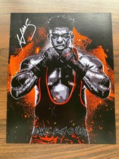 AEW Limited Edition Powerhouse Hobbs Hand Signed Autograph 8x10 Wrestle Crate